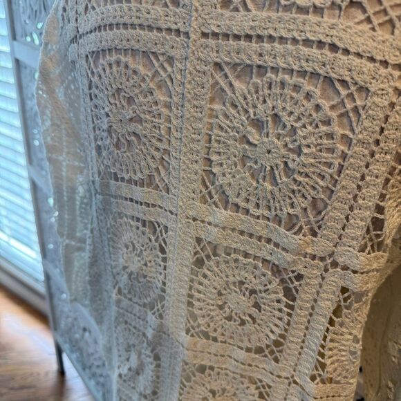 Soft Surroundings Ivory Crochet Dress Sz L/XL - Picture 4 of 6